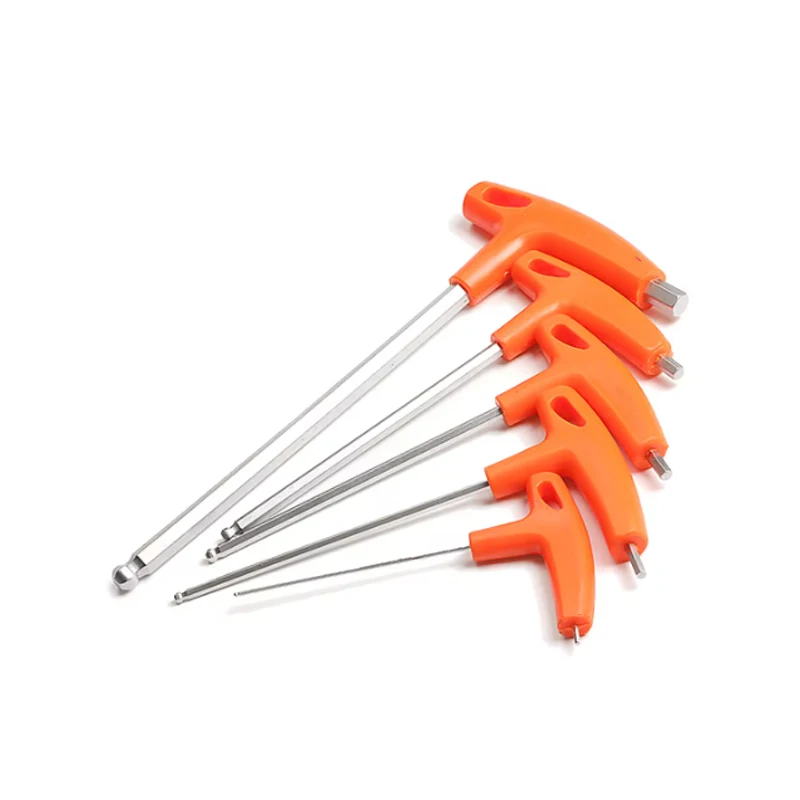 Orange T Handle Hex Key  portable Torx For Basic Home Repair  S2 Steel Hex Key