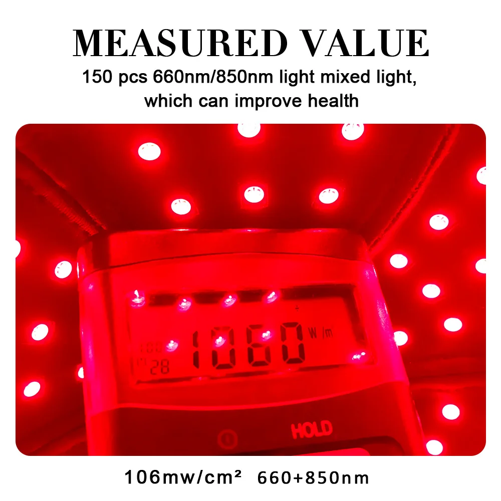 IDEARED 660nm 850nm Wearable Led Light Products Hat Red Light Cap Hat Device 660Nm 850Nm Led Red Light Therapy Hat