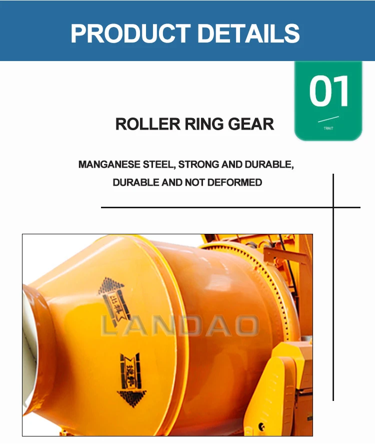 Rubber Tire 500 litre Mobile Concrete Mixer with Self Loading