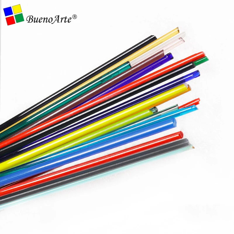 3~5mm Fusing Glass strips stringer COE 90 Lampworks glass rods Creative hot melt series handmade Melting Glass
