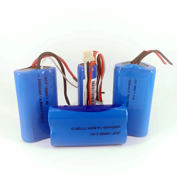 Lithium ion battery 7.4V Rechargeable Battery Pack 2000mah Cylindrical ICR18650 Batteries for Toys/E-reader