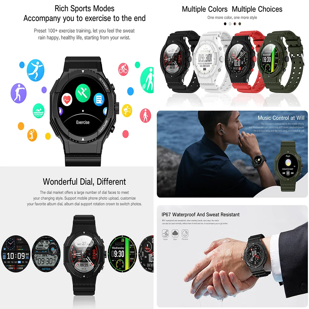 G01 2023 на заказ встроенные в GPS чип вставки наружные часы hombre relojes inteligentes умные мужские спортивные