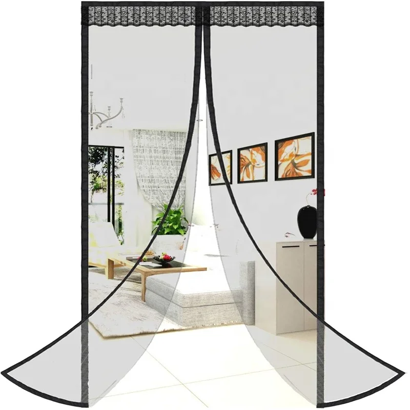 Magnetic moskito Screen Door Super Tight Self Closing Magnetic Seal and Durable Polyester Mesh