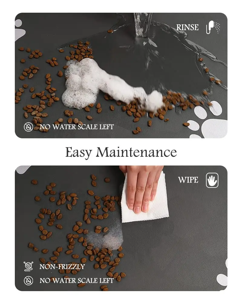 Pet Feeding Mat-Absorbent Dog Mat for Food and Water Bowl-No Stains Quick Dry Dog Water Dispenser Mat