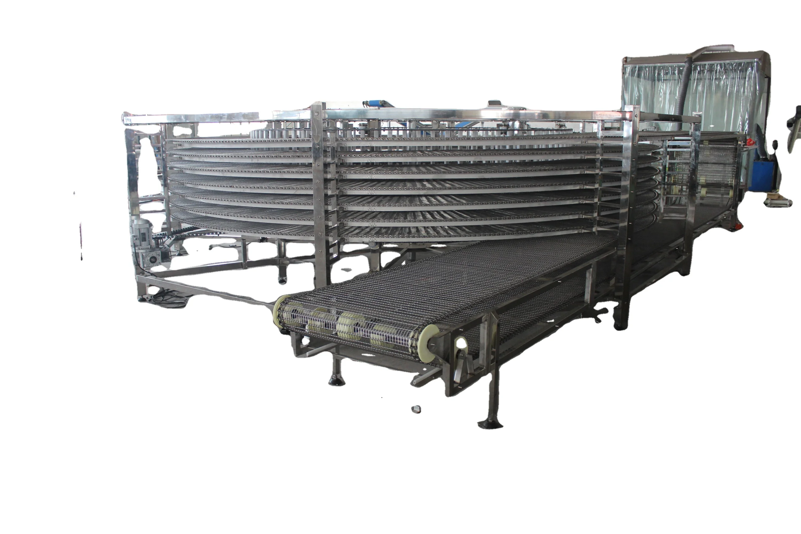 
Stainless steel spiral conveyor spiral freezer for ice cream meat and sea food quick freezing 