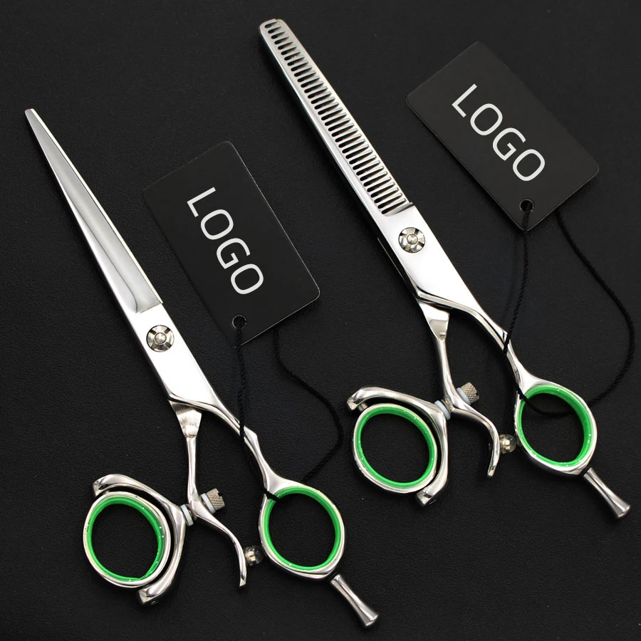 Rotate Thumb Hair Scissors 6' MATSUOPRO 440C Barber Scissors Professional Hair Cutting Scisors Set Thinning Shears