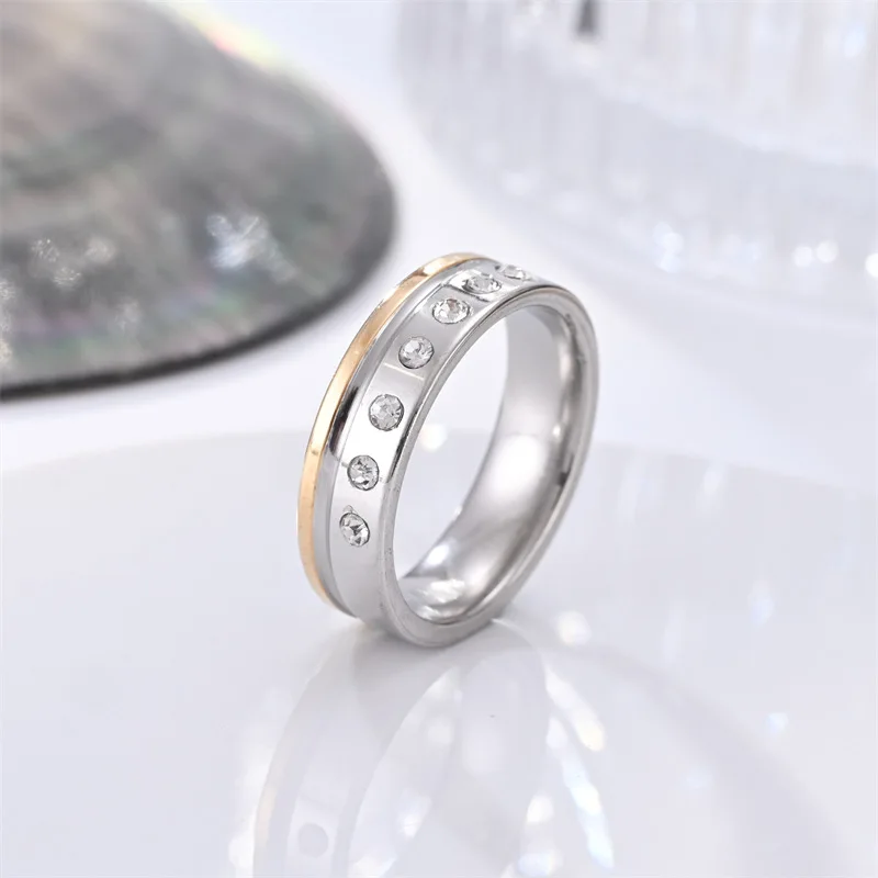 Wholesale Mixed Women Finger Rings Set Wedding Engagement Jewelry Bulk Lot Men Stainless Steel Ring