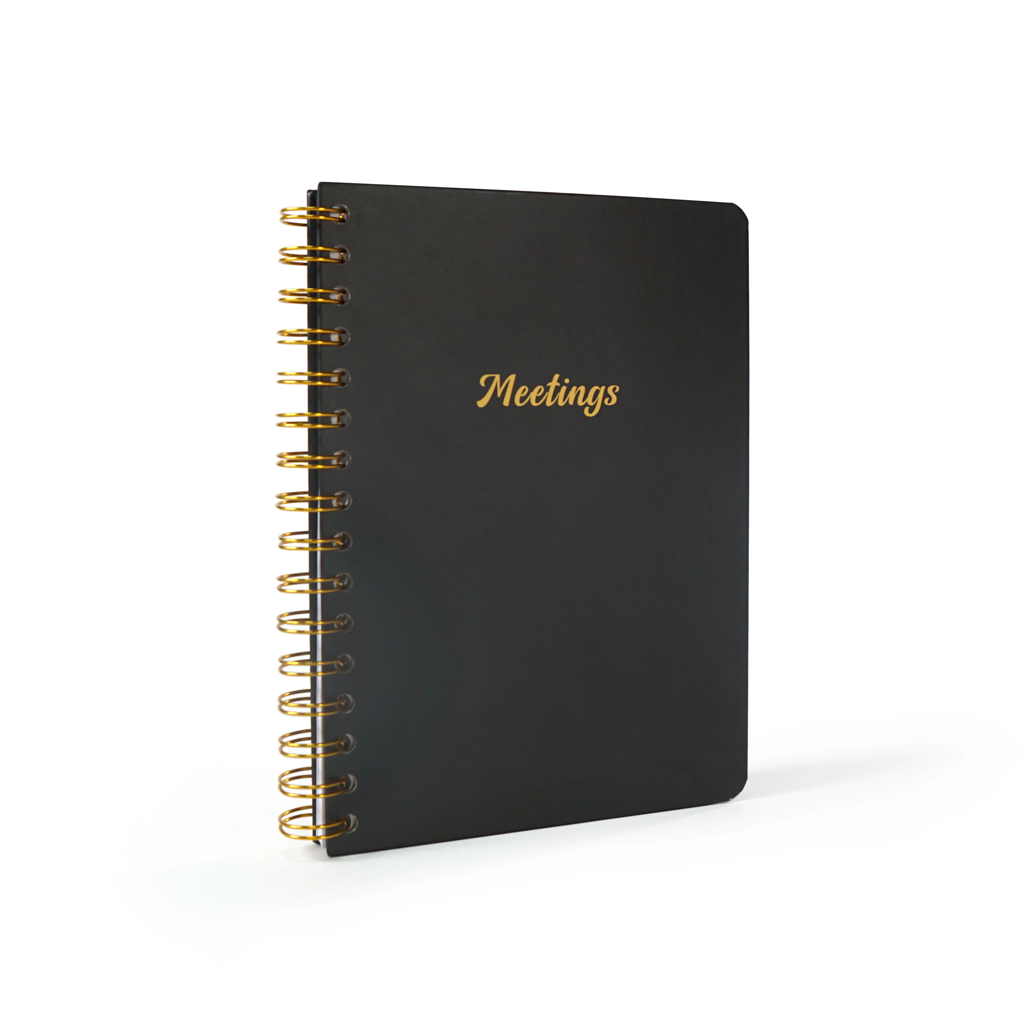 Custom Printing Business Meeting Planner Office Supplies Goal Undated Workbook Diary Daily Weekly Black Notebook Journal
