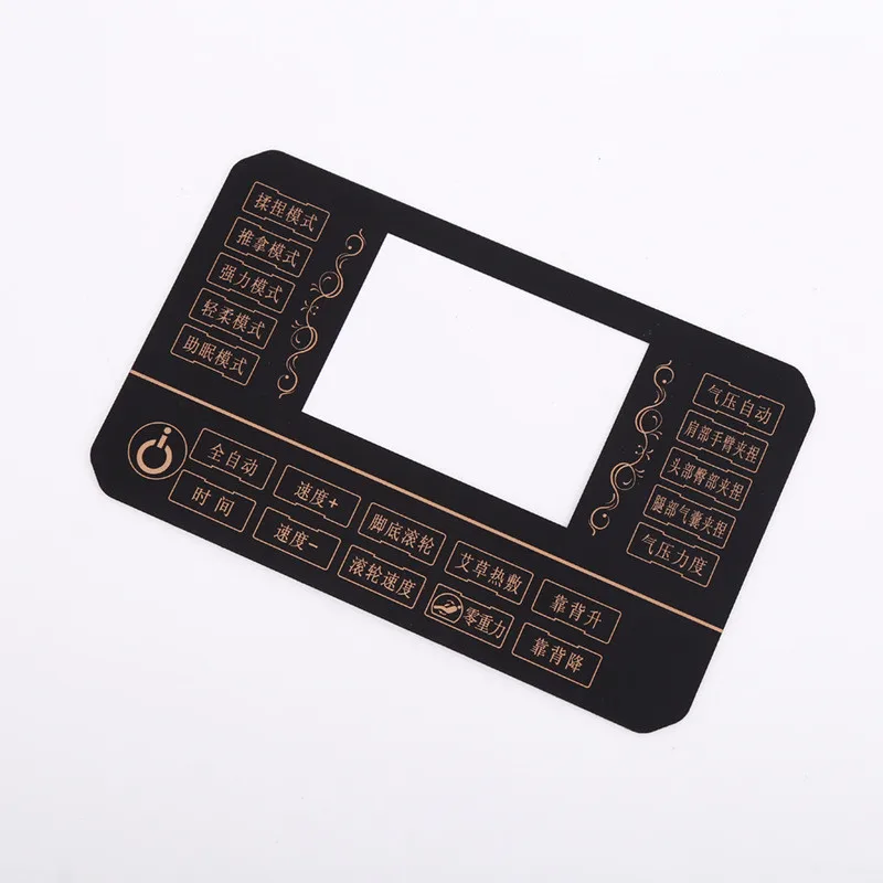 PMMA Acrylic Touch Panel Graphics Overlay with Silk Screen Printing