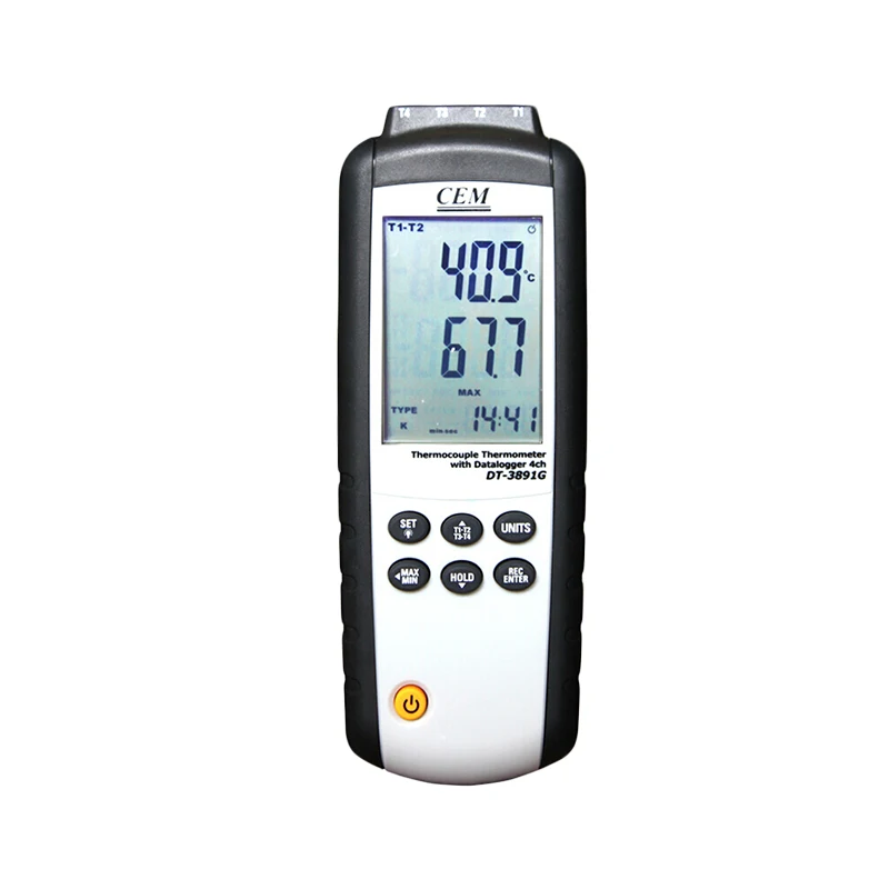 DT-3891G 4 Channel Thermocouple Thermometer Usb Recorder 4-Channel Temperature Inspection Instrument