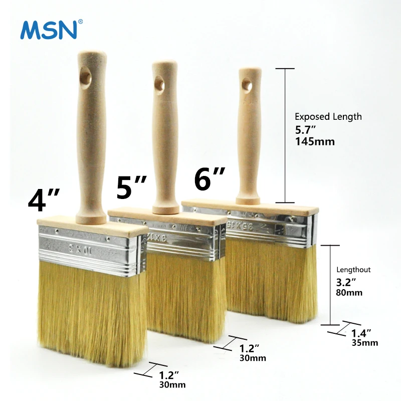 MSN 2609 paint brushes professional flat sash paint brushes