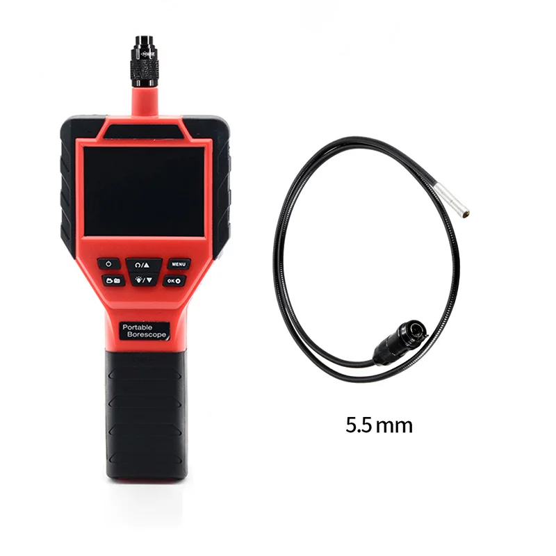 Цифровой бороскоп 3,5 дюйма с ЖК-экраном эндоскоп камера с 60 градусами шарнирный Диаметр 8,5 мм Зонд Гибкая трубчатая камера