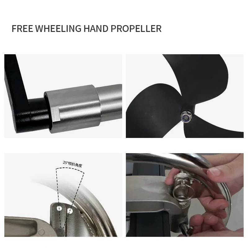 Manual Outboard Motor Propeller Hand Boat Motor Propeller Inflatable Boat Motor No Noise Powerful around 5HP