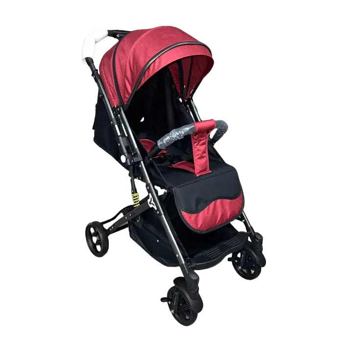 2024 New Design Automatic Lightweight Baby Stroller Linen 0-3 Years Kids Pushchair with  Easy Folding 2 in one stroller
