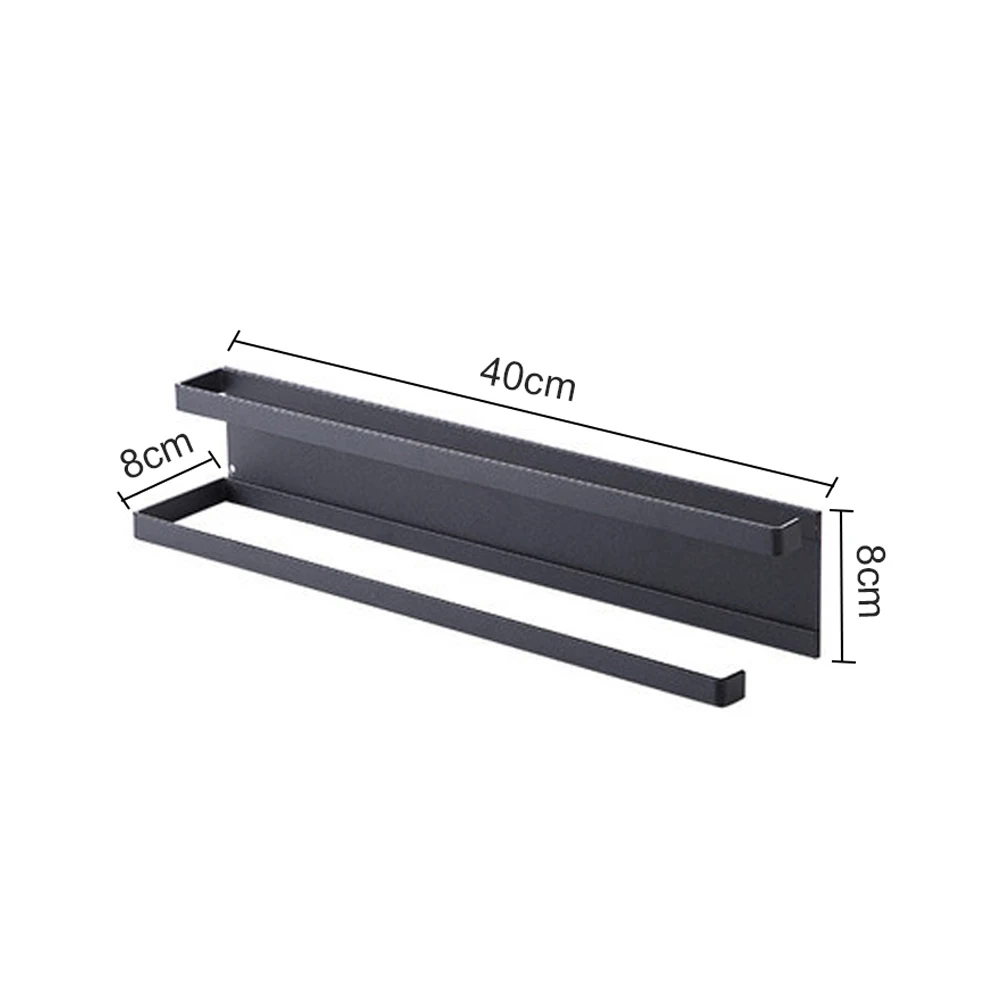 
Multifunction Metal Matte Black Double Layer Magnetic Towel Rack for Hanging Towel 