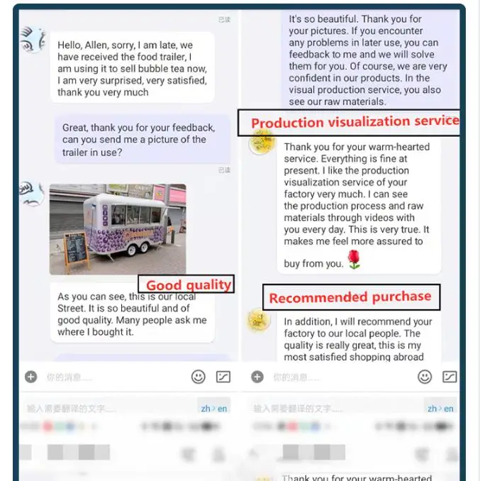 High quality food truck ice cream machine caravan crepe food cart pizza vending machine