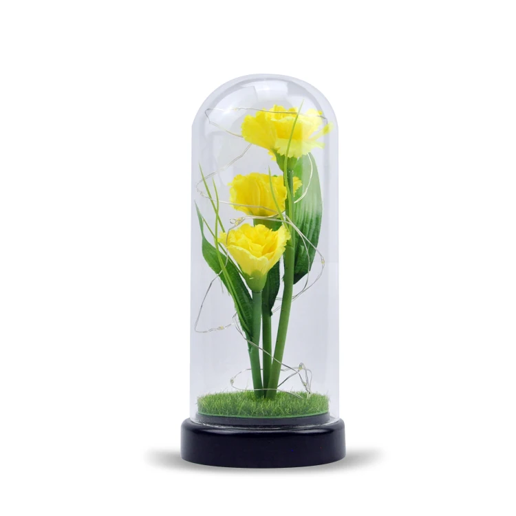 
2021 best selling Led Light Eternal Rose Glass Dome Flower Display for Her  (62530384880)