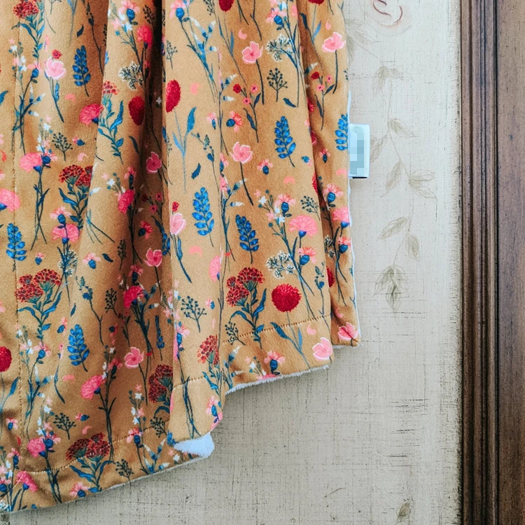 customized woodland animal design cuddle minky blanket for kid