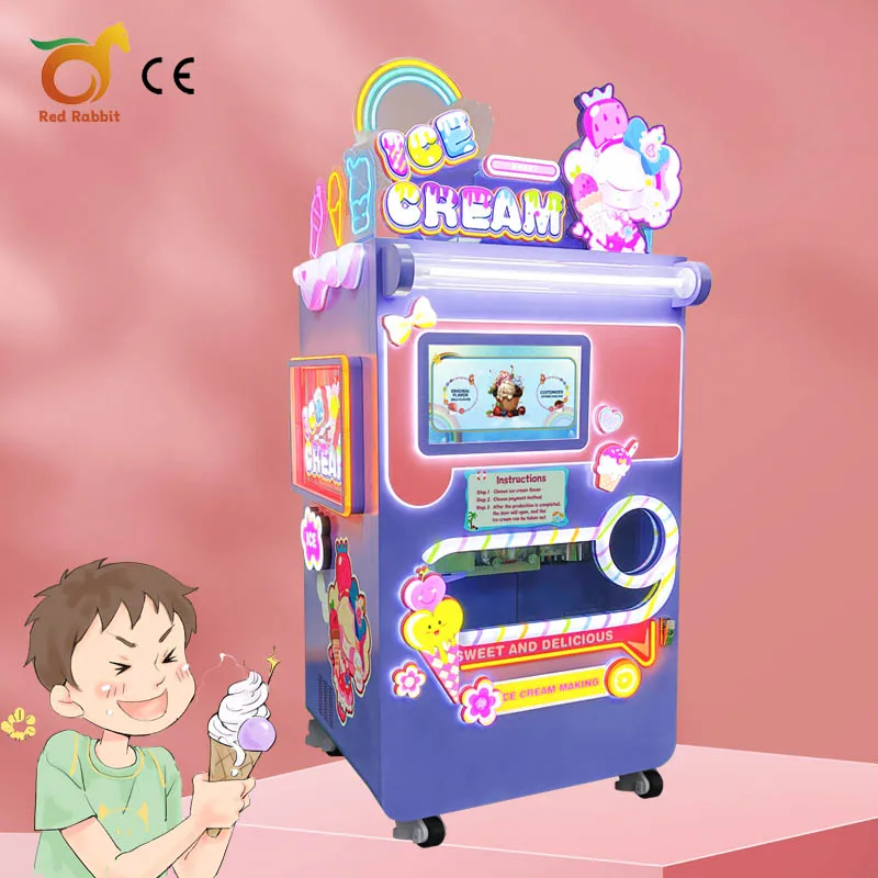 Hot Sale Soft Serve Ice Cream Machine Automated Ice Cream vending Machine with Payment System for Scenic Spots