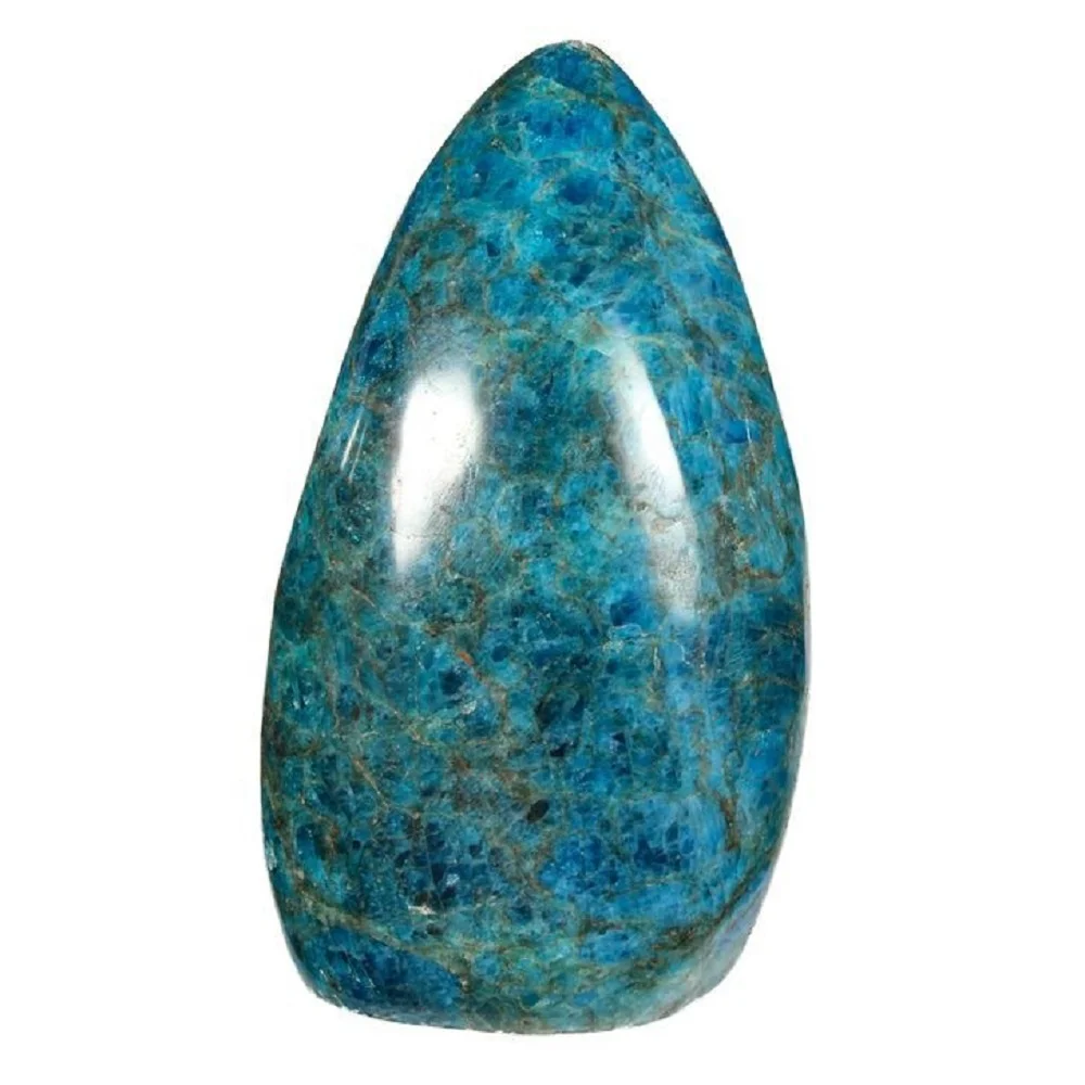 Natural freeform Apatite standing Gemstone Rock Polished Stone crystal free form healing Palm Stone wholesaler