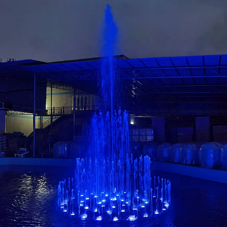 Outdoor Round Small Musical Dancing Floating Portable Decor Water Fountain