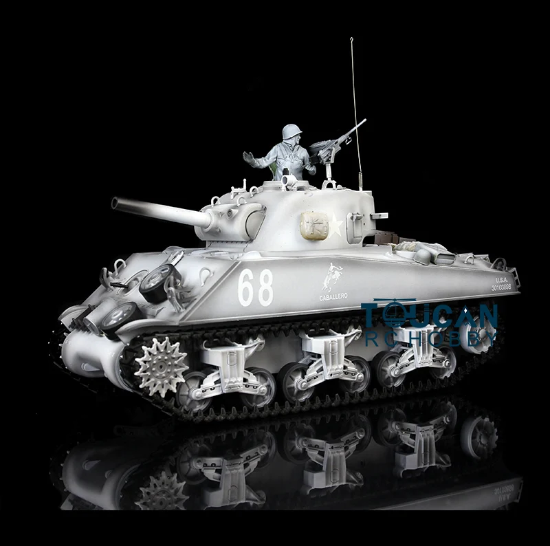 HENG LONG 1/16 Snow 7.0 Upgraded M4A3 Sherman RTR RC Tank 3898