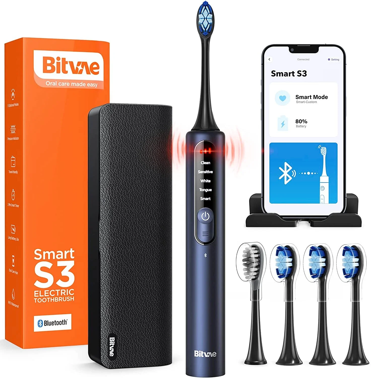 Bitvae BV S3 Portable Vibrate Electrical Electronic Electric Oral Tooth Brush Toothbrush