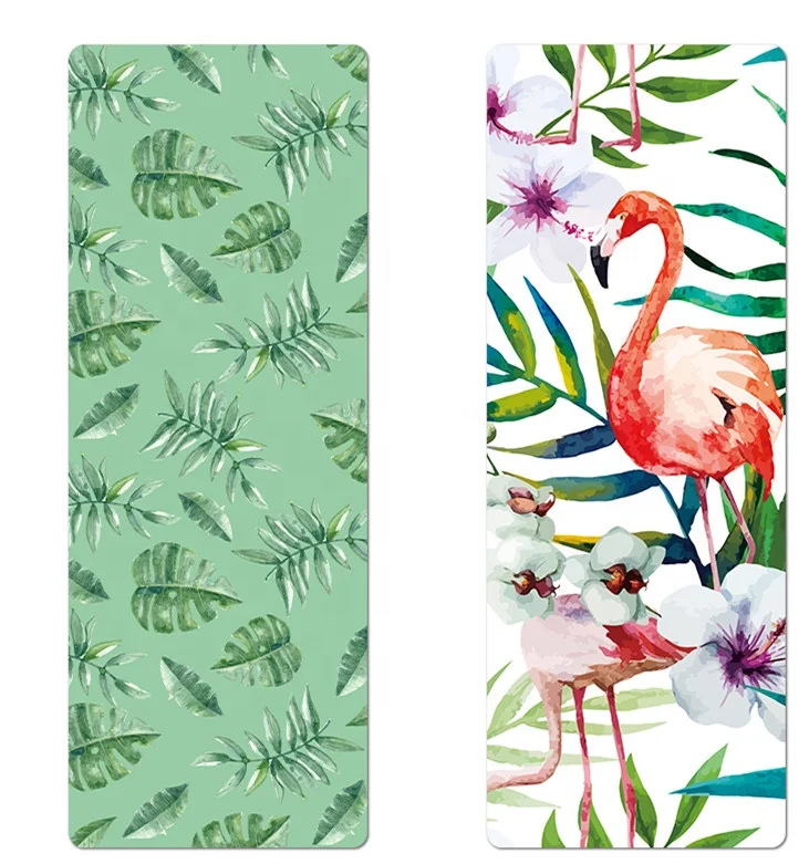 BSCI Factory Sport Aids Single Color Available Custom Design Print PU Travel Yoga Mat