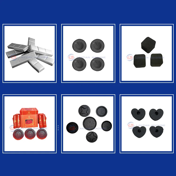 Wood coal powder press briquetting coconut shell shisha charcoal making machine