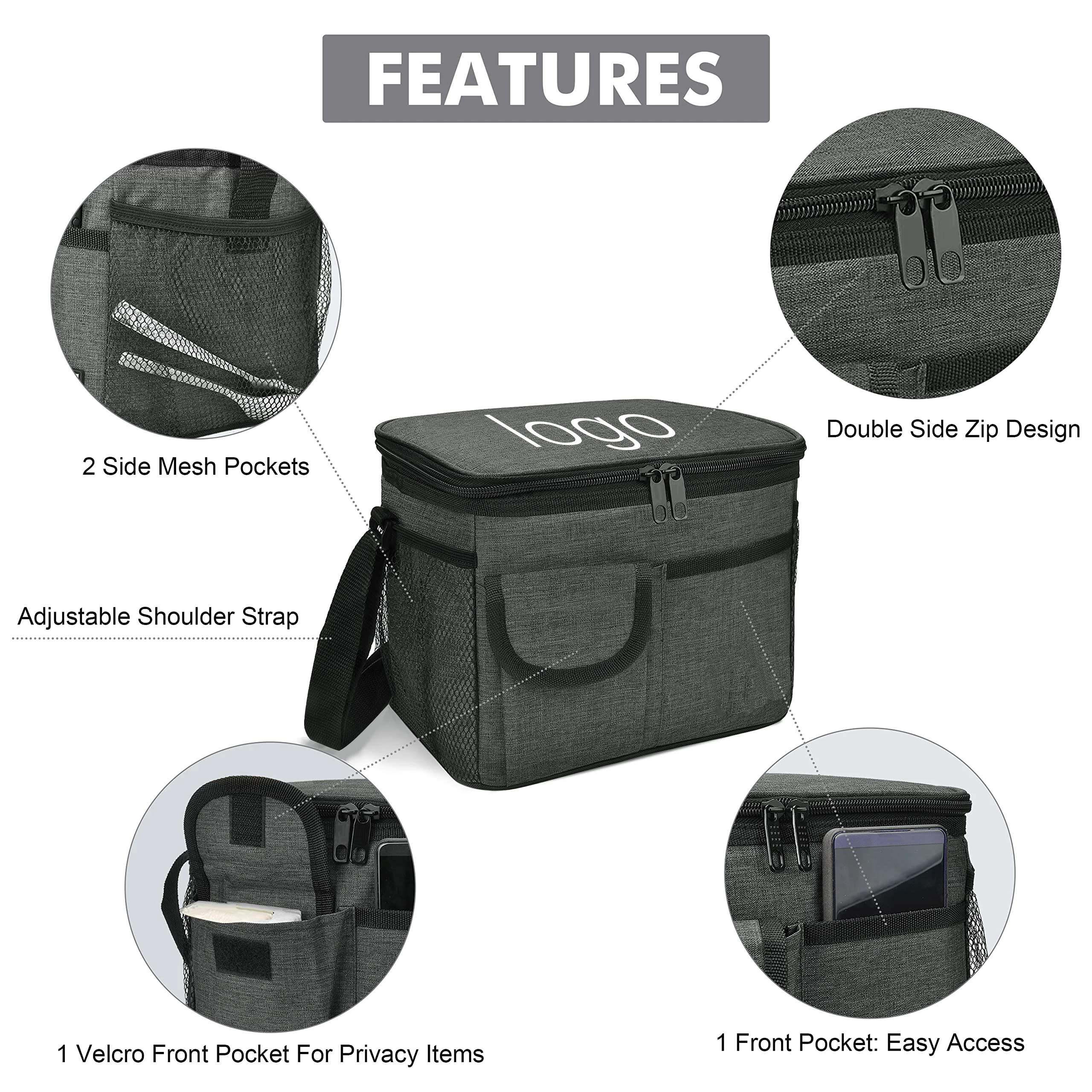 Wholesale Custom Logo Portable Floating Insulated Picnic Cooler Bag Waterproof Foodbag Cooler Bag For Hiking Boating