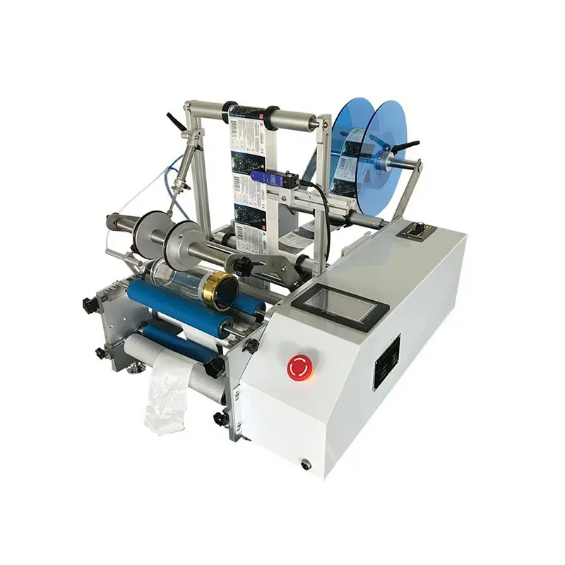 Newest Factory Small Semi-automatic Round Bottle Labeling Machine Sticker Machine Beverage Glass Bottle Labeling Machine