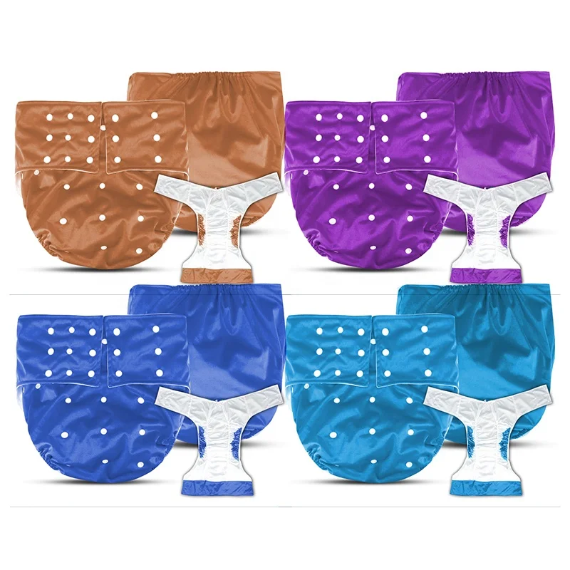Adjustable Size PUL Waterproof Cloth Nappies Reusable Diapers Adult Diaper Super Size for 50~110kg