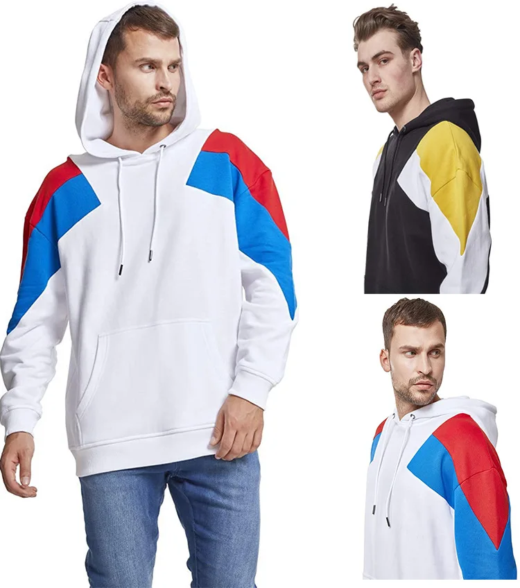 Spring-style matching color loose version of men hoodie fashion young bright color Hoodie