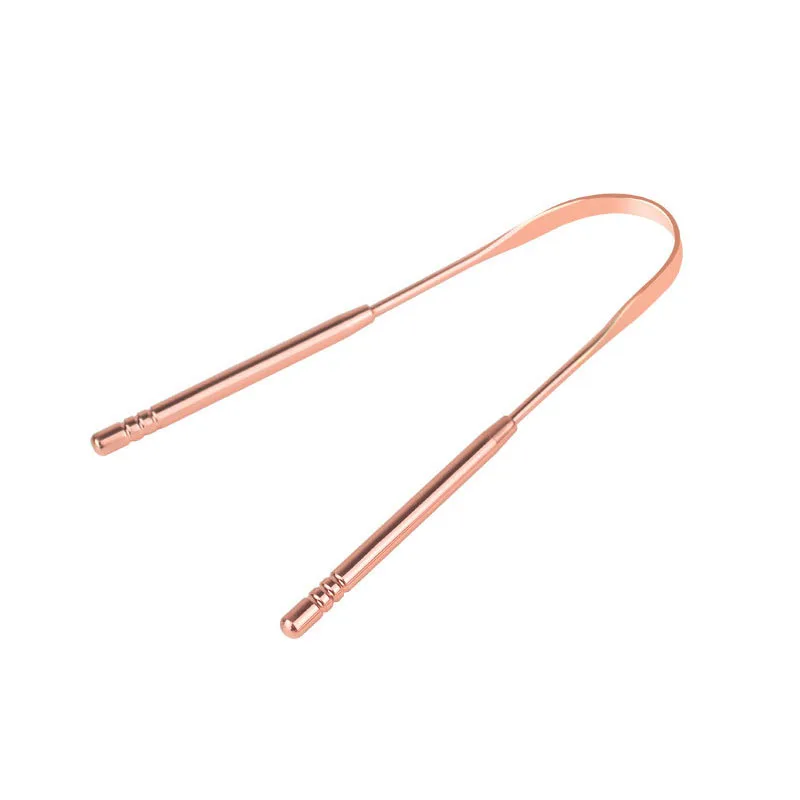Custom Tongue Scraper Set Stainless Steel Cleaner Set Tongue Scraper Tongue Brush With Iron Case