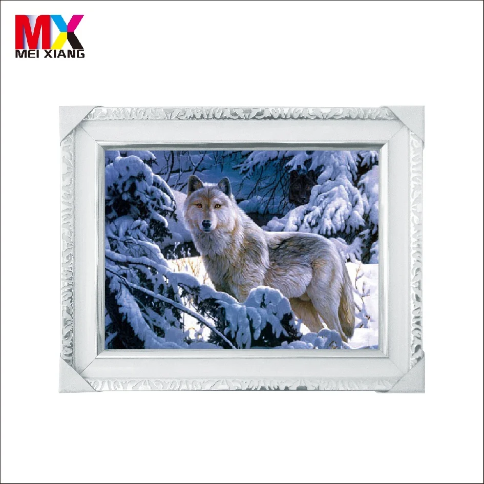  Новинка 2020 12*16 дюймов животные 3d линзовидные фотографии с рамкой для украшения