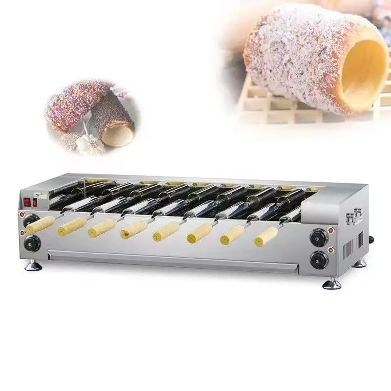 8pcs rotary electric kurtos chimney cake oven kurtos kalacs machine chimney cake machine