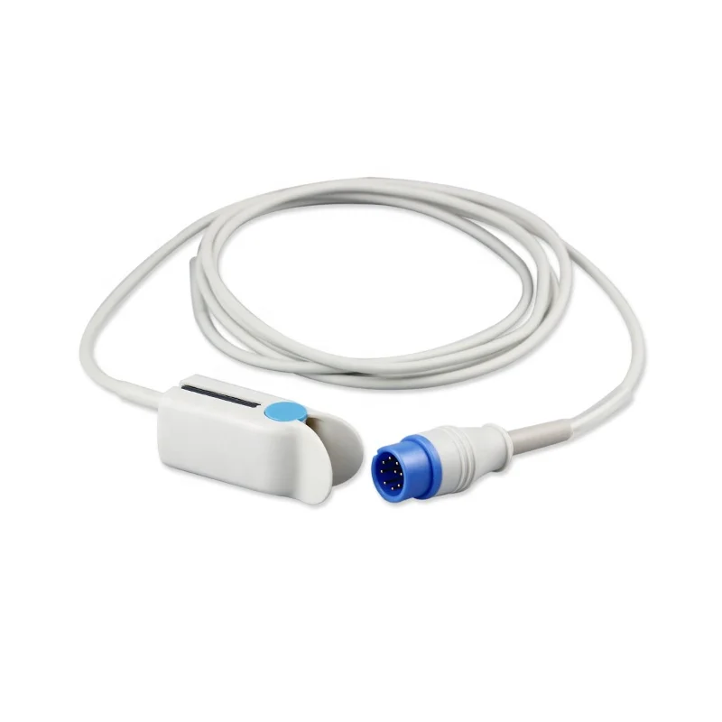 Spo2 Sensor Cable for Adult Medical Consumables 9Pin Adult Finger Clip Spo2 Sensor Patient Cable For BIOLIGHT A8