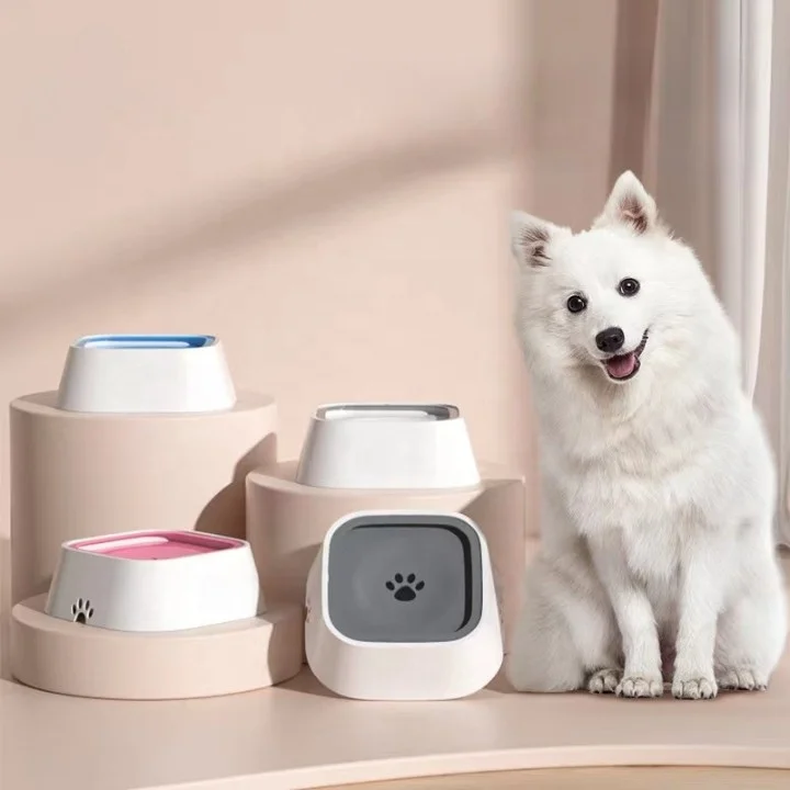Hot Sale Not Wet Mouth Floating Anti-tip Levitation Water Feeding Pet Bowl for Dogs and Cats