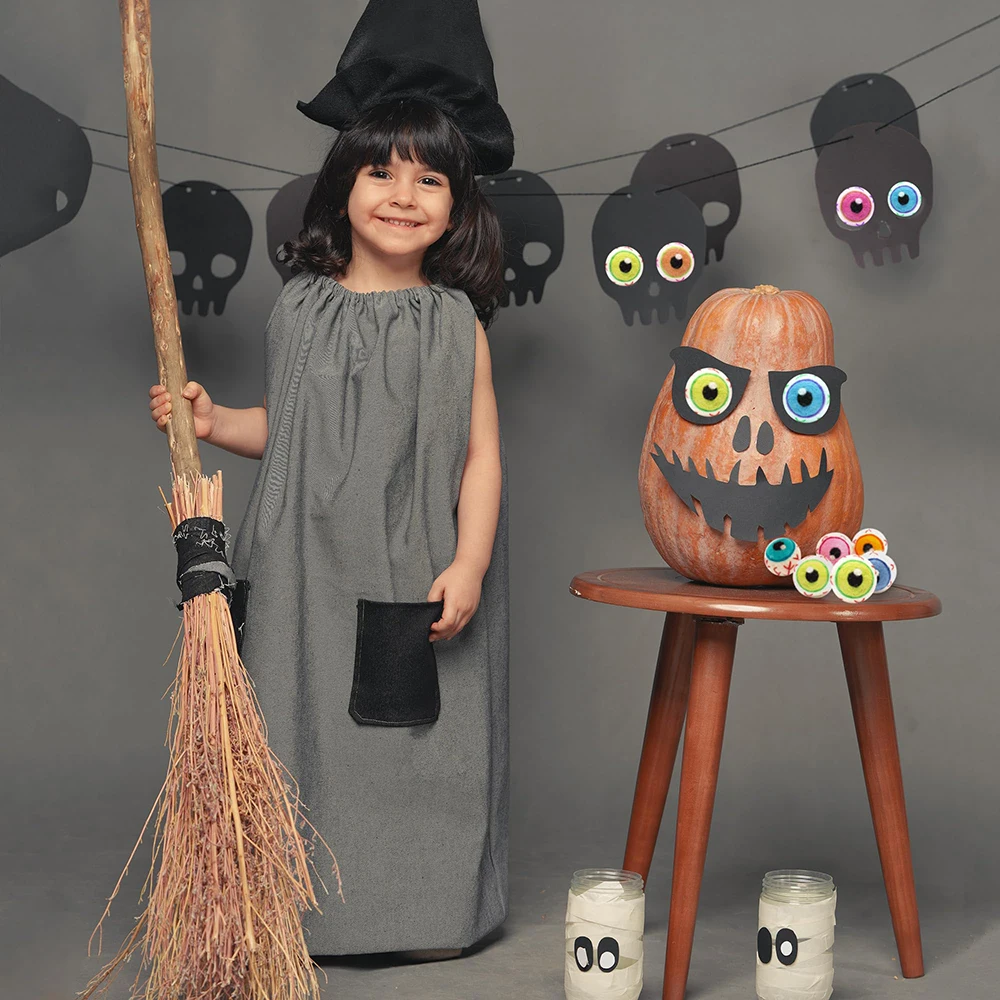 Spooky Eye Balls Halloween Decoration Wool Felt Eyeballs Party Craft Decoration Horror Prop Decor for Halloween Party