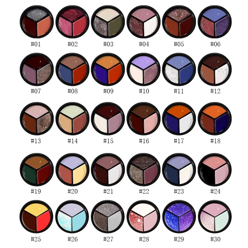 3 IN1 Soild Mirror Powder Laser Aurora Magic  Powder UV Gel Polish Chrome Metallic Mirror Powder Set