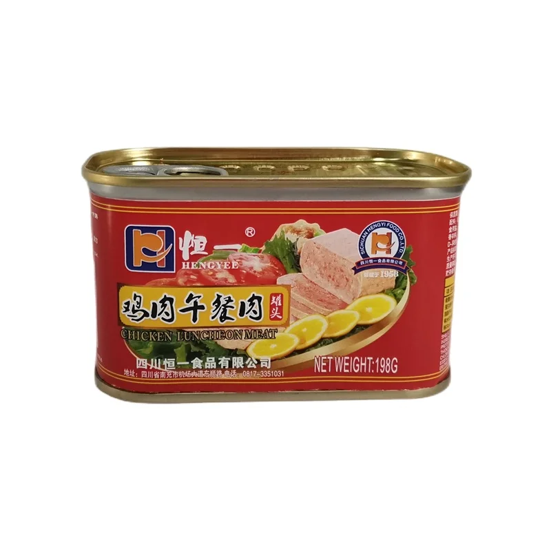 Instant Chinese Food 198g Canned Chicken Luncheon Meat In Can