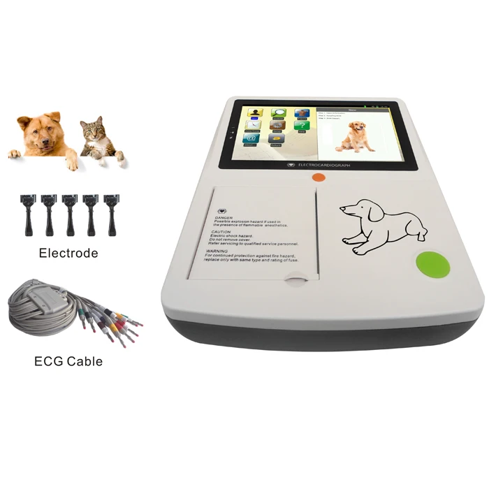 ECG vet portable 3 Channel veterinary ECG for animal machine