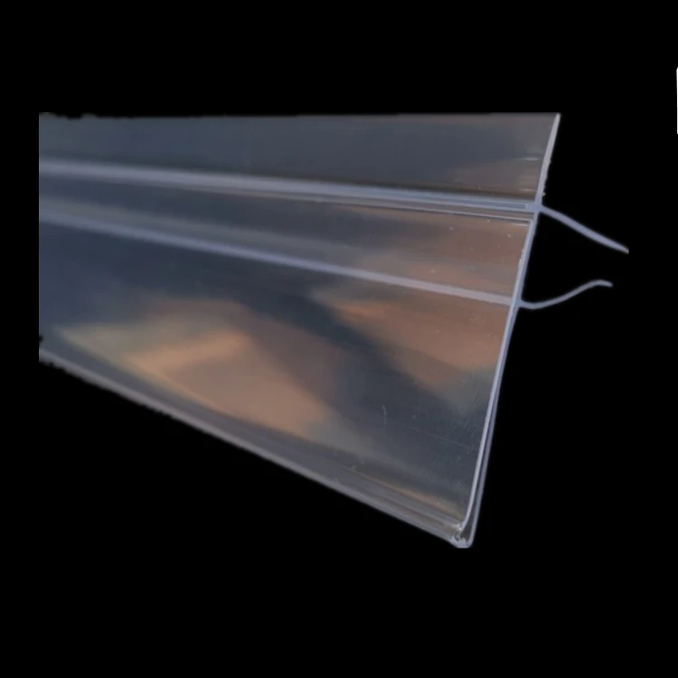 Glass Shelf Edge Label Holders Data Strips for Glass Shelves