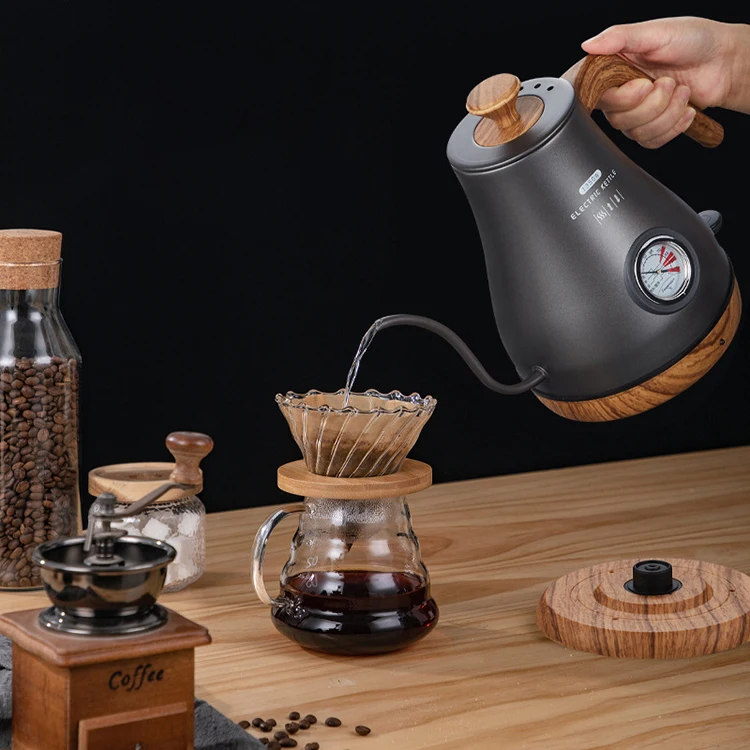 Portable Temperature Control Electric Coffee Tea Pot Kettle With Thermometer Real Time Water