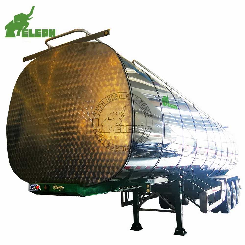 42 CBM Aluminum Alcohol Trailer Tank Semi Truck Trailer