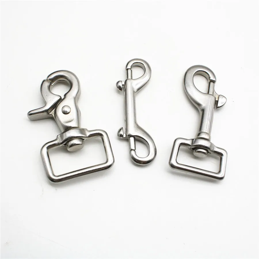 Heavy Duty Stainless Steel Double Ended Bolt Snap Hook For Diving Long Trigger Hook Rope Bag Dog Hardware