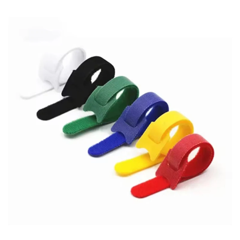 0.59*15inch Double-sided Nylon Cable Ties Shoes Red Tape Hook and Loop Tape Tape Different Types for Shoes 100% Nylon Negotiate
