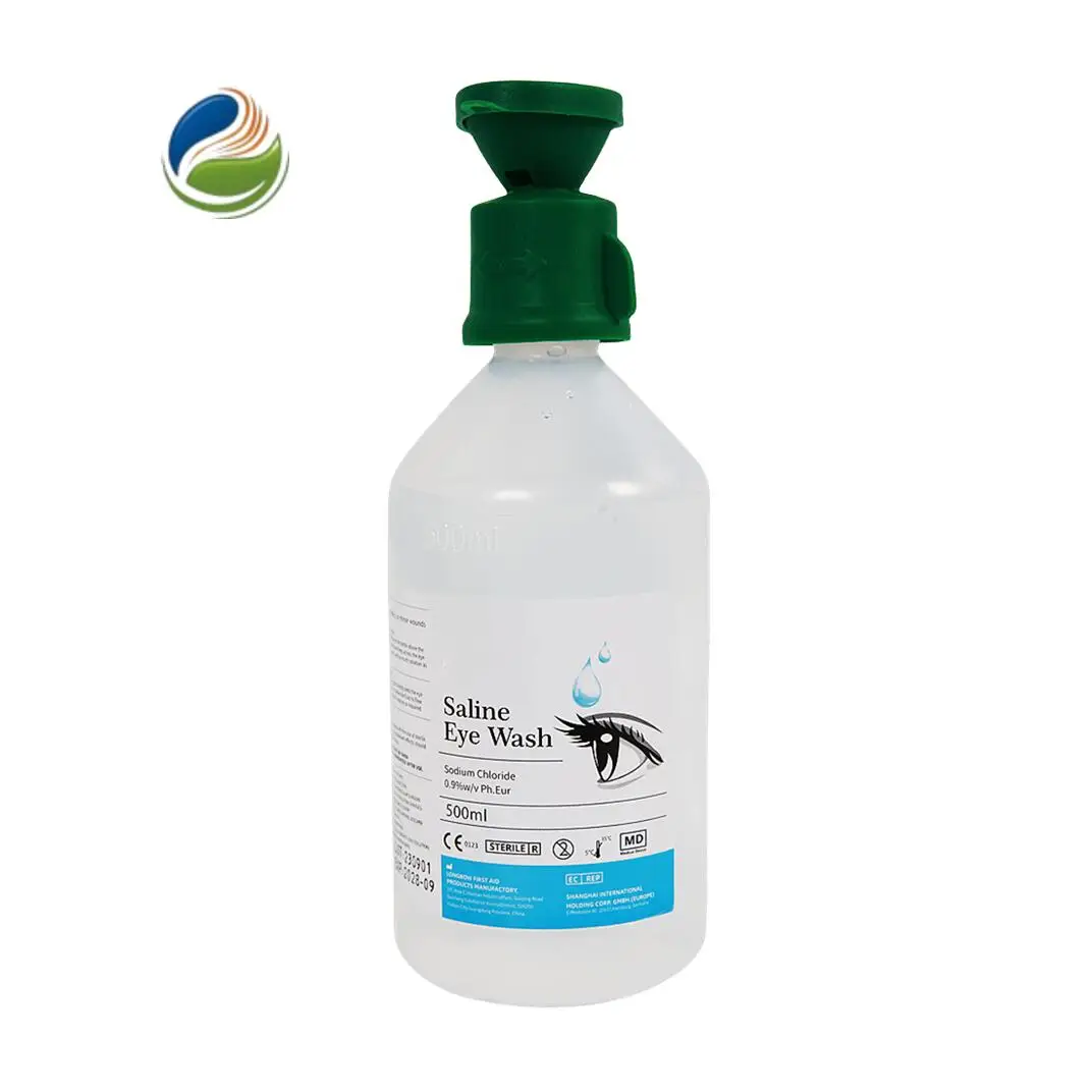 Portable Emergency Eyewash Station Comes with two 500ml sodium chloride irrigation solution 0.9%