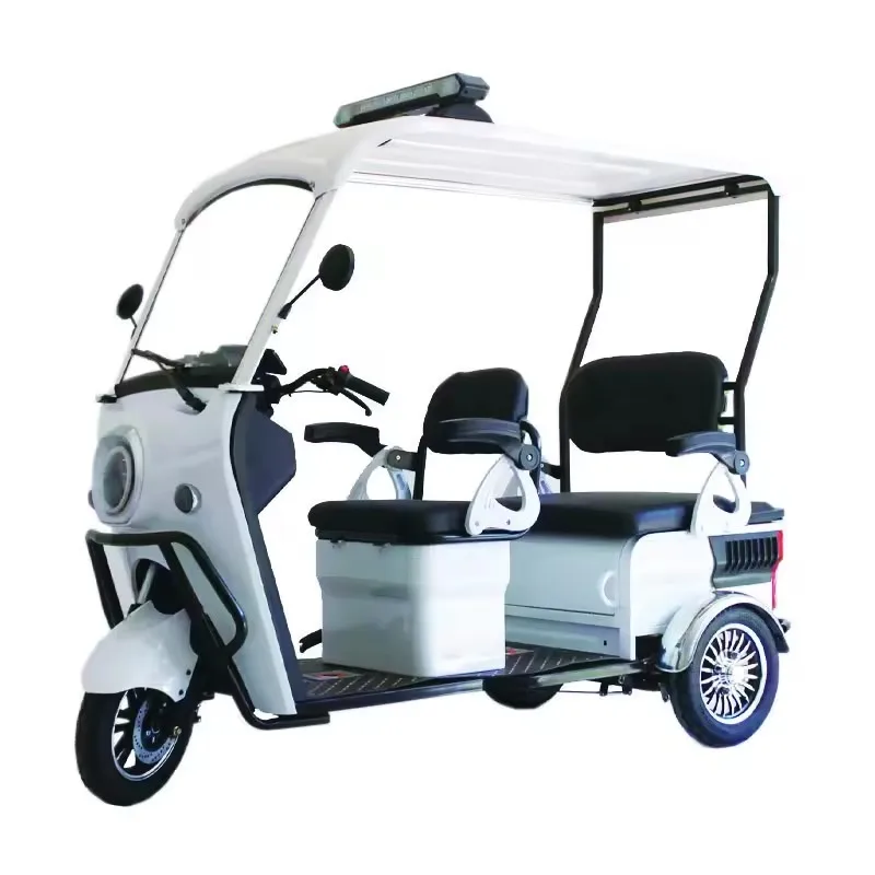 Chenlu 48V/60V 3 Wheeler Passenger Electric Rickshaw 600W Tuk Tuk Electric Tricycle with Comfortable Passenger Seat