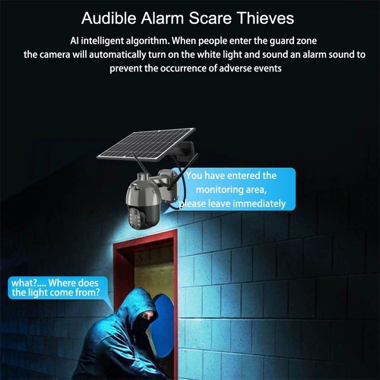 LAP Surveillance Hd Intelligent Solar Energy Alert Ptz Wifi Cctv Wireless Ip 4G Solar Camera